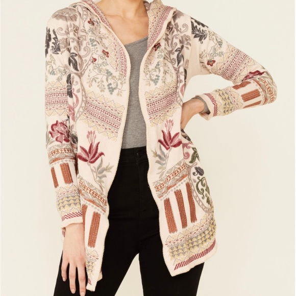 Johnny Was “Cordelia” hodded embroidered cardigan. New with tags. - Picture 3 of 5